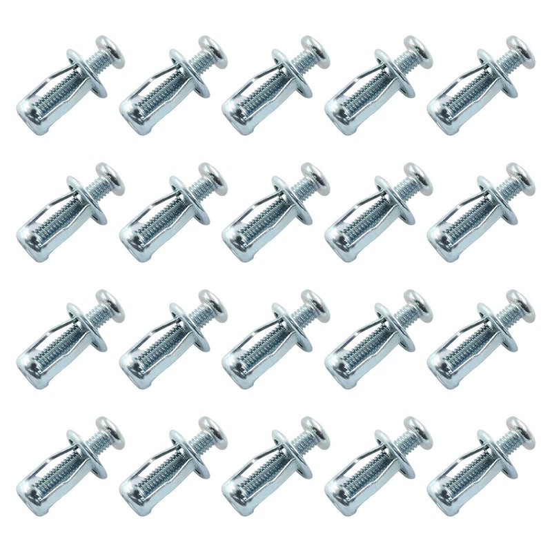 Dijedev 20 Pcs M4 x 20 Carbon Steel Hollow Wall Anchors, Silver, Hex Head Screws, 10 kg Shear Strength, Ideal for Hollow Doors, Aluminium Cladding, Steel Pipe, Iron Sheet, Plastic Sheet - Image 5